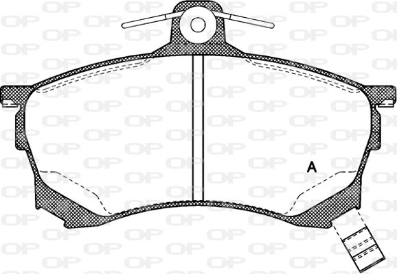 OPEN PARTS Piduriklotsi komplekt,ketaspidur BPA0582.00